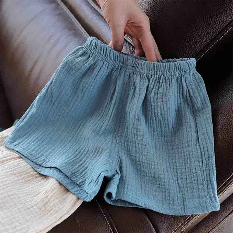 Baby Cotton Linen Shorts Summer New Children's Five-point Pants Boys Girls Thin Breathable Short Pants Girls Boy Clothing