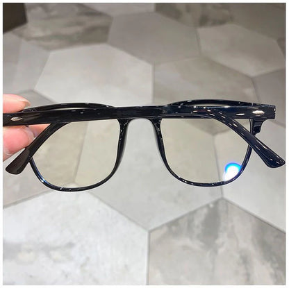 Elbru Anti-blue Light Myopia Glasses Frame Men Women Transparent Vision Protection Eyeglasses Unisex Non-prescription Glasses