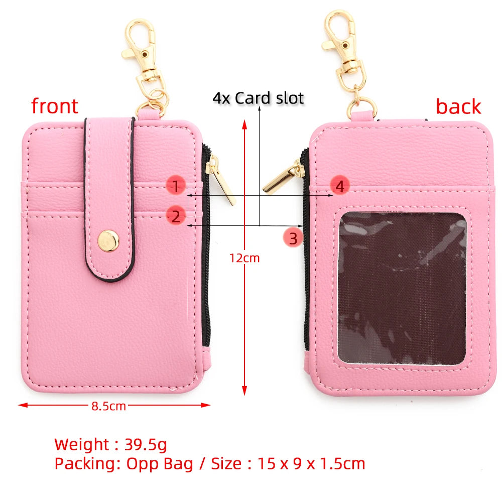 Fashion multifunctional Pattern Credit Card Bag Pu Leather Coin Purse Women Silicone Bead Bangle Keychain