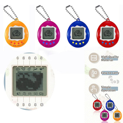 Tamagotchi Virtual Electronic Digital Pets Keychain Game Keyring Retro Handheld Machine Nostalgic for Funny Gifts E Pixel Toy