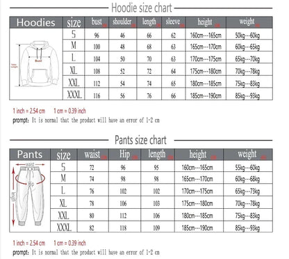 2024 Hot Sale Mens Tracksuit Hooded Sweatshirts and Jogger Pants 2 Piece Gym Outfits Autumn Winter Casual Sports Hoodie Set POLO