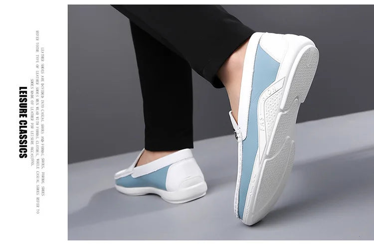 Extra Large Size Men Casual Leather Shoes White Shoes Spring and Autumn Versatile Sneakers Casual Men Leather Shoes