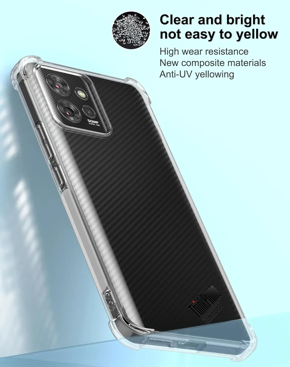 Case for Moto ThinkPhone Reinforced Corner Soft TPU Clear Shockproof Cover for Motorola Moto ThinkPhone 5G  Couqe Funda