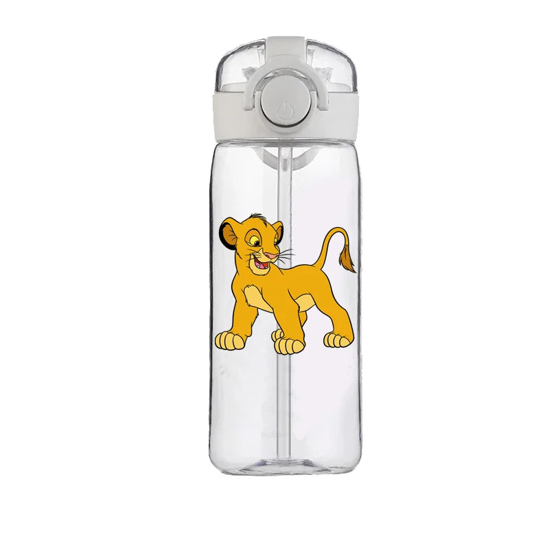 400ML Disney Water Cup Large Capacity Food Grade Plastic Heat Resistant Kettle Cartoon The Lion King Simba Boy Student Cup Gift