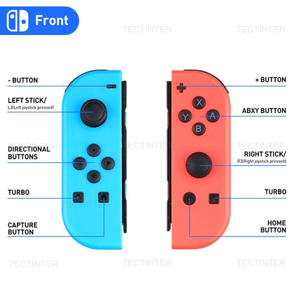 RGB-Joystick-Gamepad für Switch Wireless Controller Joy-Controller Kompatibel mit NS 6-Achsen-Wake-up/Screenshot