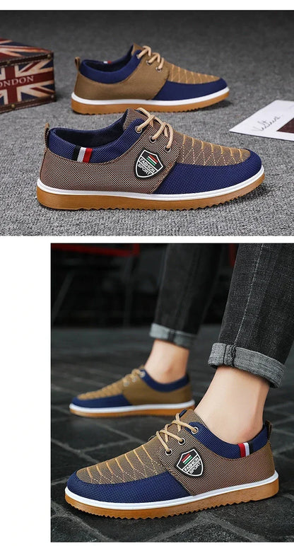 Men's casual shoes Vulcanized Work loafers Mesh Lightweight Man sports shoes Canvas Shoes for Men zapatos para hombres2024