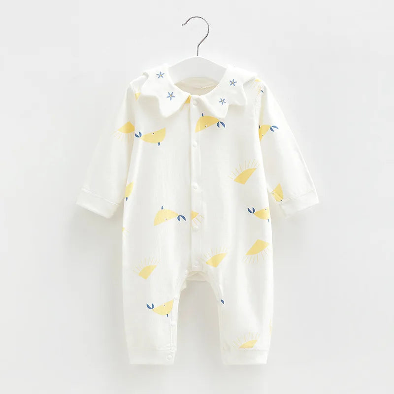 Baby Bodysuit Pure Cotton Boneless Pajamas Newborn Baby Romper Lovely Foreignly Cute Long Sleeve Bodysuit Autumn