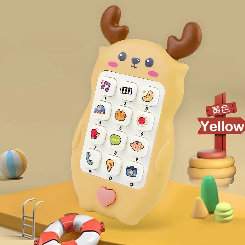 Baby Mobile Phone Toy Simulation Music Sound Telephone Toddler Puzzle Early Education Sleeping Toy Gift with Teether 0 12 Months