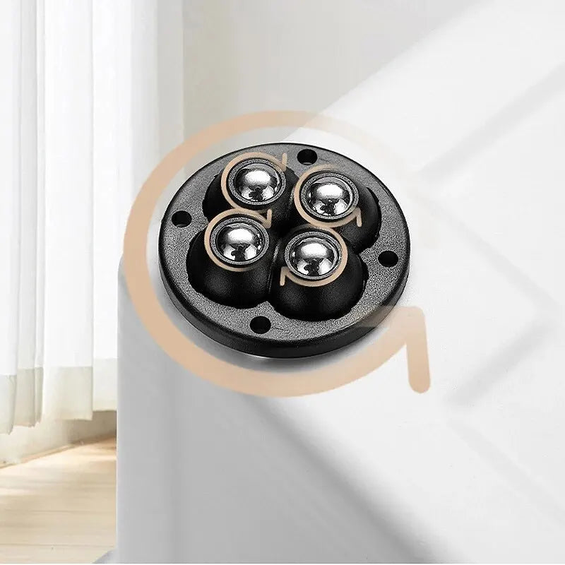 4PCS Non Punching Adhesive Furniture Ball Universal Pulley Household Mobile Base Accessories Trash Can Bottom Small Wheel