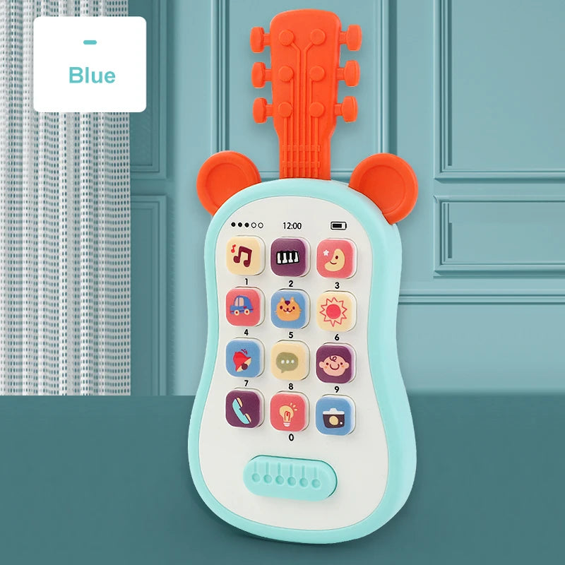 Baby Early Education Toys Guitar phone Sound Toys Kid Multi functional Music Phones Analog Phones story machine for Children