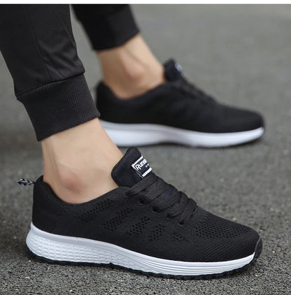 New Sneakers For Women Breathable Fashion Trainers Plus Size Women Sneakers Mesh Fabric Lace Up Women Shoes Female Footwear