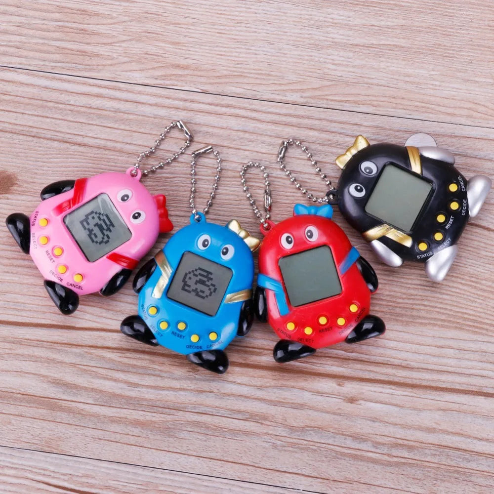 Creative Penguin Shaped Electronic Pet Game Tamagotchi Toy 168 Pets In 1 Virtual Pet Electronic Toys Kids Funny Gifts E Pet Toy