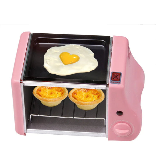 Mini Multifunction maker Toaster electric Baking Bakery roast Oven grill fried eggs Omelette frying pan breakfast machine bread