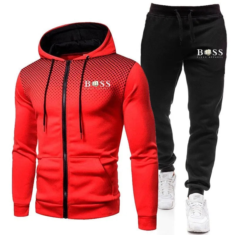 New Fashion Tracksuit For Men Hoodie Fitness Gym Clothing Men Running Set Sportswear Jogger Men'S Tracksuit Winter Suit Sports