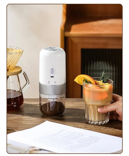 Electric Coffee Bean Grinder USB Charging Mini Coffee Bean Mill Grinder Espresso Spice Grinder for Kitchen