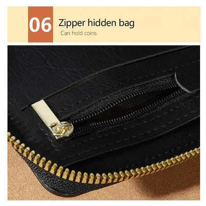 Men's Fashionable Tree Pattern Zipper Buckle, Credit Card Card Holder, Zipper Coin Storage Zipper Button Closure Business Walle