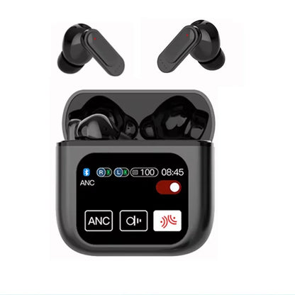 1.8''Full In Touch Screen Wireless Earphone SE60 ANC+ENC Bluetooth5.4 Headset Active Noise Cancelling In Ear For iOS 9.0/Android