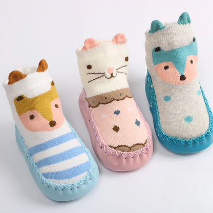 Children's Floor Socks Glue Non-slip Soft Soles Baby Boys and Girls Indoor Spring and Autumn Cartoon Cute Toddler Shoes