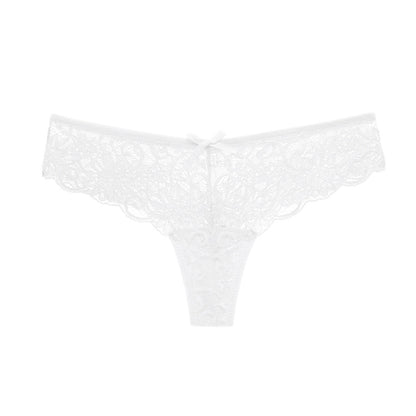 Women Lace Sexy T Pants Low Waist Panties Thong Female Underwear Exquisite Crotchless Shorts Sexy Lace Low-Rise G-String стринги