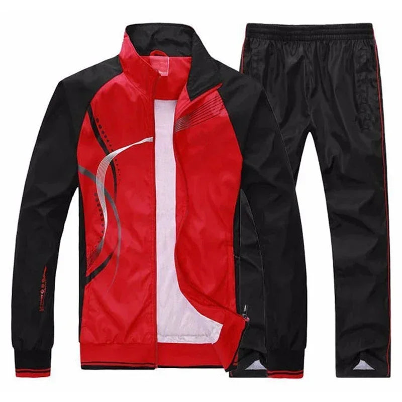 Men's Casual Tracksuit Running Jogging Athletic Sports Set Fitness 2 Pieces Jacket + Sweatpants Basketball Football Track Suits