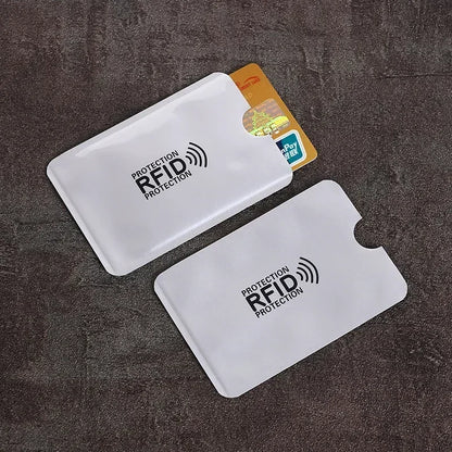 Color RFID Blocking Credit Bank Card Sleeves Protector Aluminum Foil Anti-Scan Card Holder Access Control Card Keeper Case