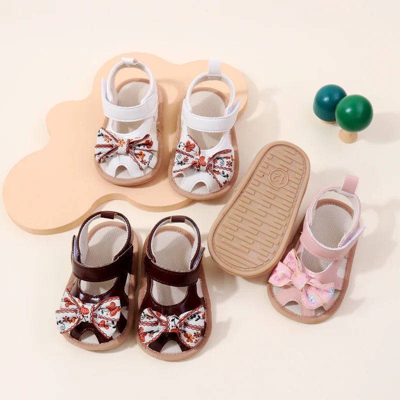 Baby Shoes Cute Butterfly bowknot for 0-9-18 Months Newborn Toddler Girls Summer Prewalking Sandal 2024 New Baby Fashion BMB4003