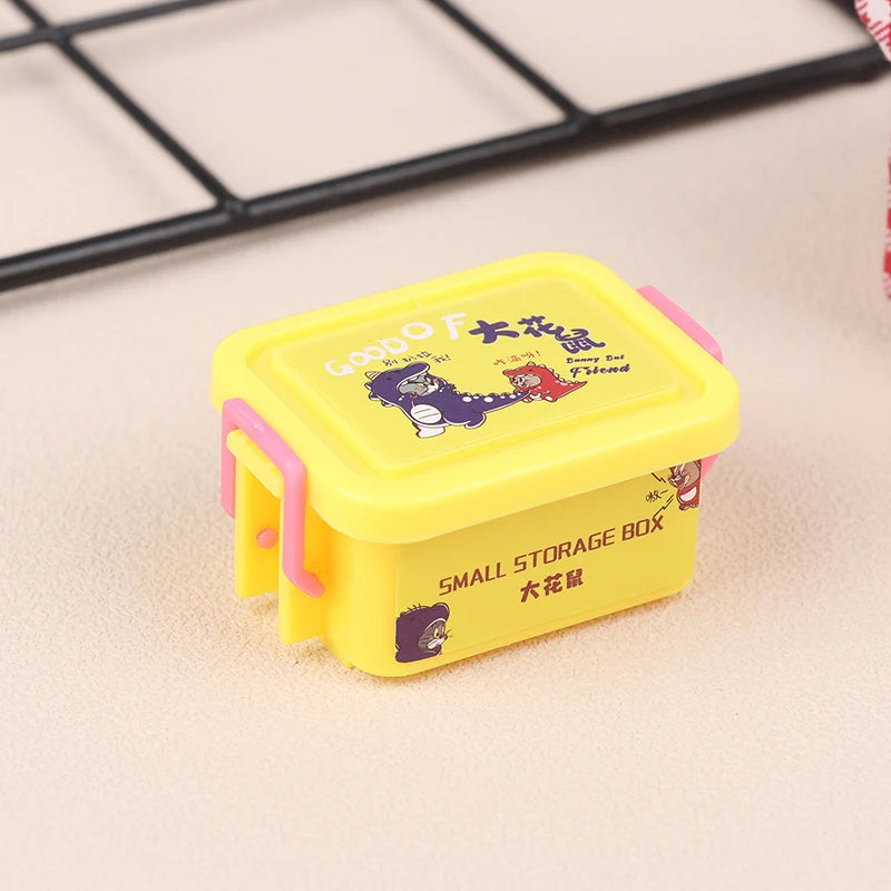 New 1PC 1/12 Dollhouse Mini Plastic Storage Box Model Dollhouse Home Life Scene Decoration Accessories For Kid Pretend Play Toy