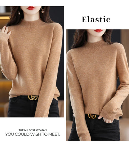 Cashmere Sweater Female 100% Merino Wool Winter Women Knitted Femme Pullover Top Winter Warm Women's 2024 New