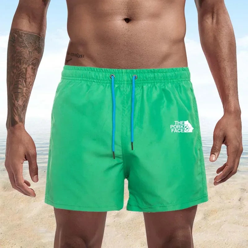 2024 Quick-drying Swimming Trunks Men's Swimsuit Swim Trunks Summer Bathing Pocket Beach Shorts Surf Drawstring Boxers S-4XL