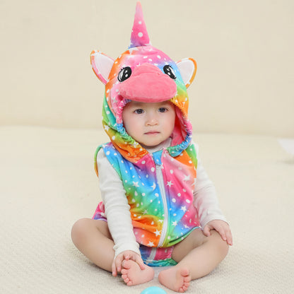 MICHLEY Spring Giraffe Baby Romper Bodysuit Sleeveless Newborn Clothes Infant Toddler Clothing Romper Halloween For Girl Boy