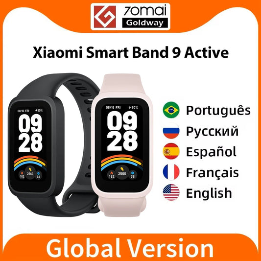 Xiaomi Mi Band 9 Active Global Version Smart Bracelet 9 Farben 1,47 Zoll TFT-Display 50+ Sportmodi Blutsauerstoffmonitor-Armband