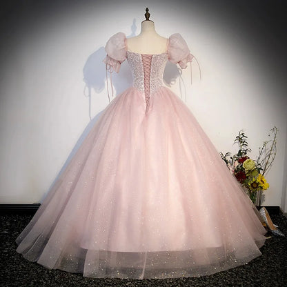 Wedding Dress Embroidery Long Puffy Dress Host Performance Graduation Dress Birthday Party Bride Bridesmaid Dress Prom Dresses