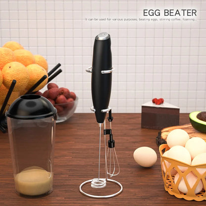 Hand Blender Electric Egg Beater Milk Frother Handheld, Mini Electric Drink Mixer Foamer with Stand for Coffee Lattes