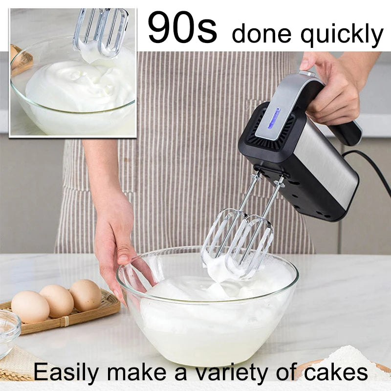 Electric Egg Beater Stainless Steel mini whipped cream white and Flour Mixer cake baking egg beater multifunctional doughmaker