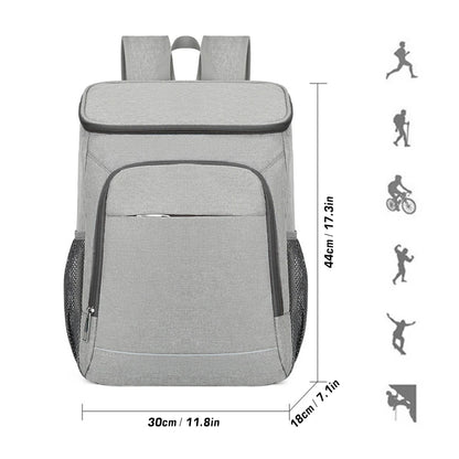 30L Cooler  Backpack Capacity Waterproof Picnic Refrigerator Lunch Bag Fresh Keeping Cooler Insulated Leak-Proof Lunch Bag