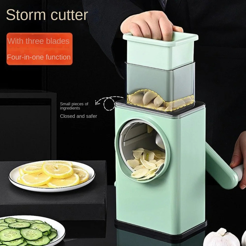 Storm Vegetable Cutter Household Vegetable Cutting Artifact Hand Rock Tube Multi-function Potato Shredder Slicer Grater