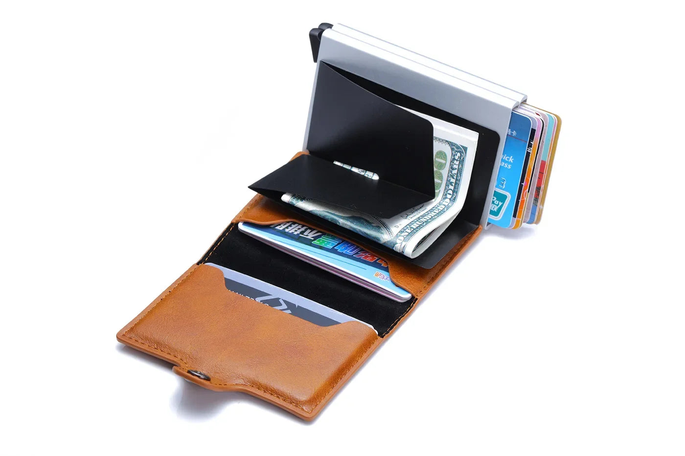 Rfid Men Card Wallets Carbon Fiber Slim Mini Wallet 14 Card Holders Small Money Bag Male Purses