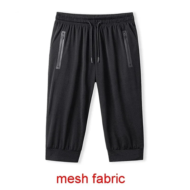 Men Shorts 9XL Big Size for 50-150KG Short Habillé Homme Three Quarters Men Loose Sports Pants Roupas Masculinas