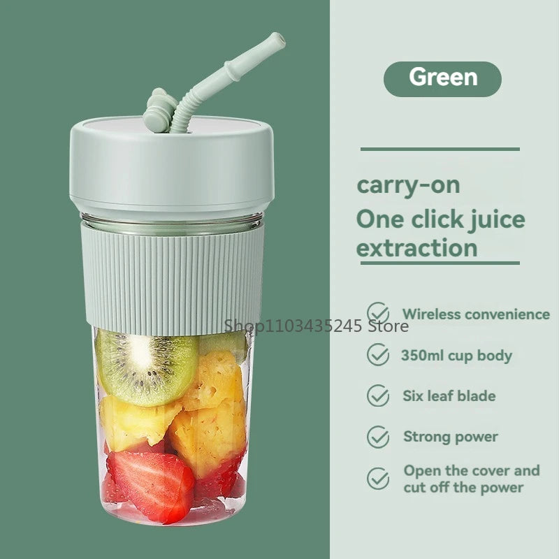 500ML Electric Juicer Portable Smoothie Blender 6 Knife Mini Blenders USB Wireless Rechargeable Mixer Juicers Cup For Travel