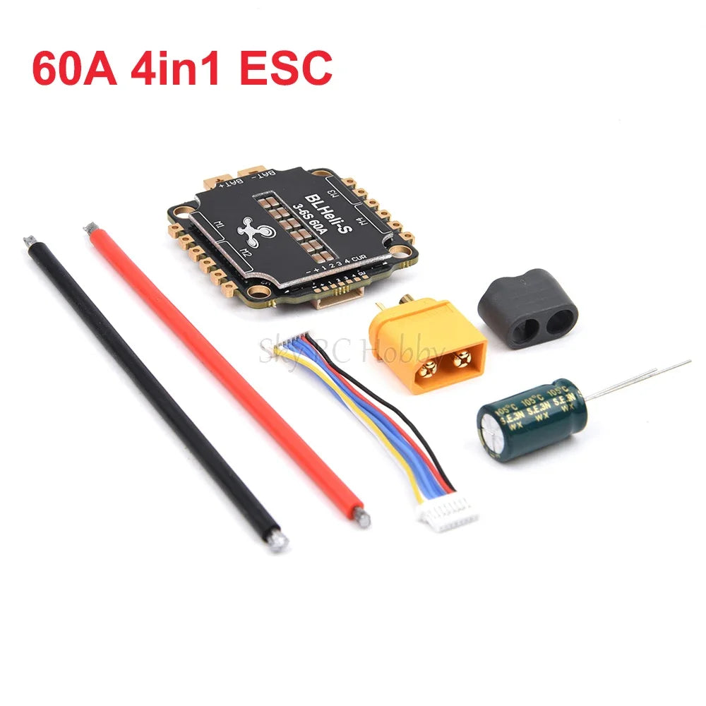 F405 F405HD / F7 F722 Flight Controller / F4 V3S Plus FC + 60A 4in1 BLheli_S ESC Stacks 30.5*30.5mm For RC FPV Racer Drone