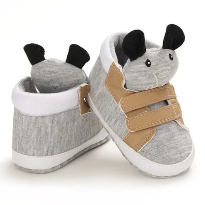 Classic Baby Shoe Boy Girl Baby Cute Animal Face Casual Flat Sneaker First Baby Ankle Boot Cotton Non-slip Warm Walking Shoes