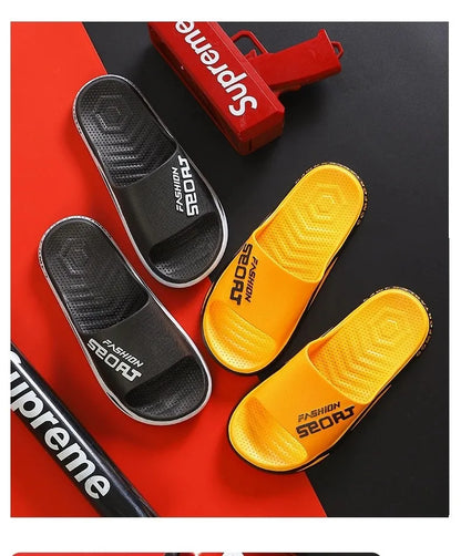 Men's Slippers Can Be Worn Externally In Summer Non-Skid Bathroom Sandals Trendy Bathroom Home Indoor Flip-flops For Men