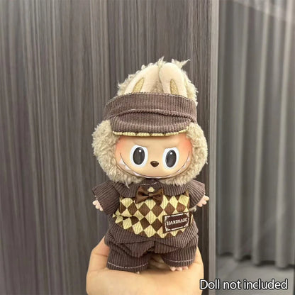 Mini Plush Doll'S Clothes Outfit Accessories For Korea Kpop Exo Labubu V1 V2 Idol Dolls Pit strip climbing suit Clothing Gift