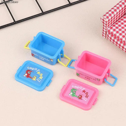 New 1PC 1/12 Dollhouse Mini Plastic Storage Box Model Dollhouse Home Life Scene Decoration Accessories For Kid Pretend Play Toy