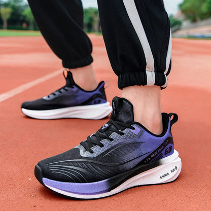 Men's Running Shoes Professional Training Carbon Plate Sneakers 2024 Summer Outdoor Non-Slip Shock Absorbing Sports Tennis Shoes