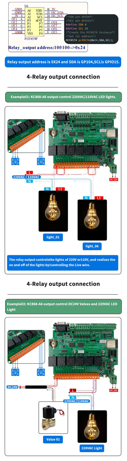 A6 Esphome Relay Board Enables ARDUINO IDE Programming and ESPhome Programming Provide All Kinds of Example Codes Support MQTT