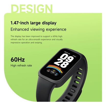 Xiaomi Mi Band 9 Active Global Version Smart Bracelet 9 Farben 1,47 Zoll TFT-Display 50+ Sportmodi Blutsauerstoffmonitor-Armband