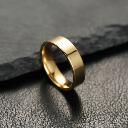 Anello con ciondolo alla moda per uomo e donna in acciaio inossidabile, anelli neri, matrimonio, fidanzamento, accessorio maschile opaco di alta qualità