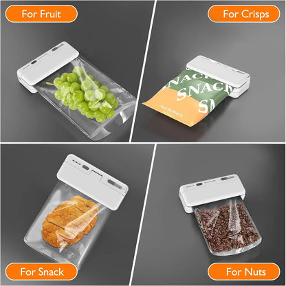 Mini Heat Bag Sealing Machine Clip Bag Handheld Food Sealer USB Rechargable Food Packaging Heat Sealer Plastic Package Sealer