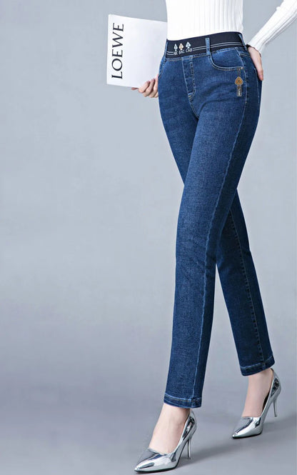 Winter Plush Velvet Lined Pencil Jeans Women Thicken Skinny High Waist Denim Pants Warm Big Size 36 Stretch Kot Pantolon Stretch